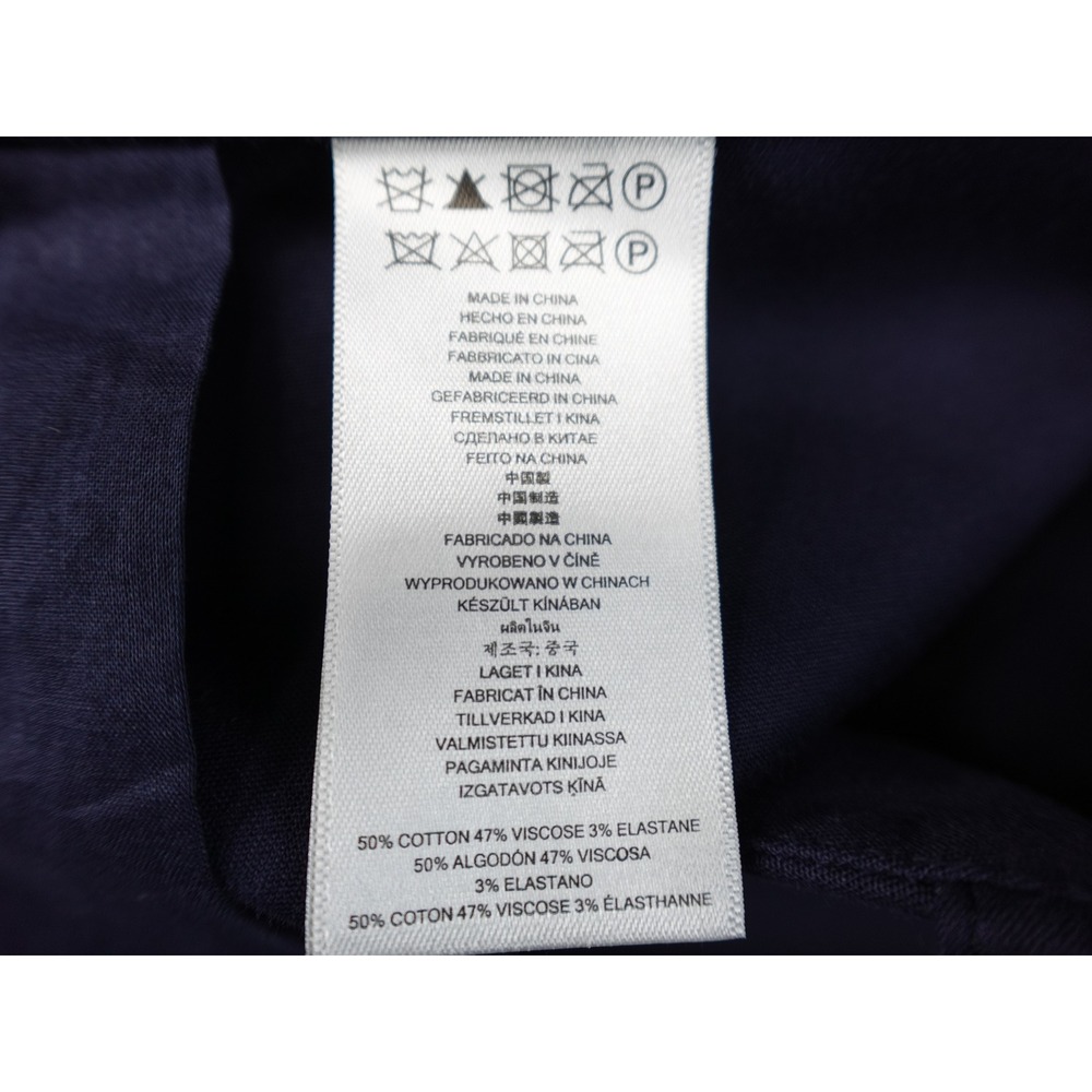 Michael Kors Shorts Womens 12 Navy Blue Tailored Chino Mid Rise SM11 - Picture 10 of 13